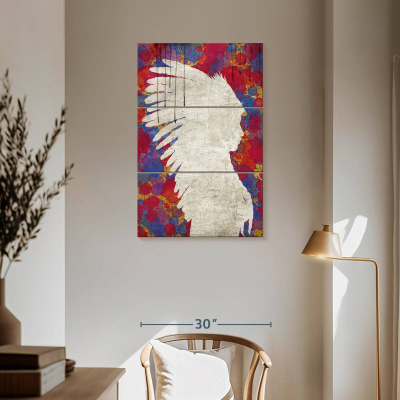 Lelar Abstract Indian, 57" H x 36" W