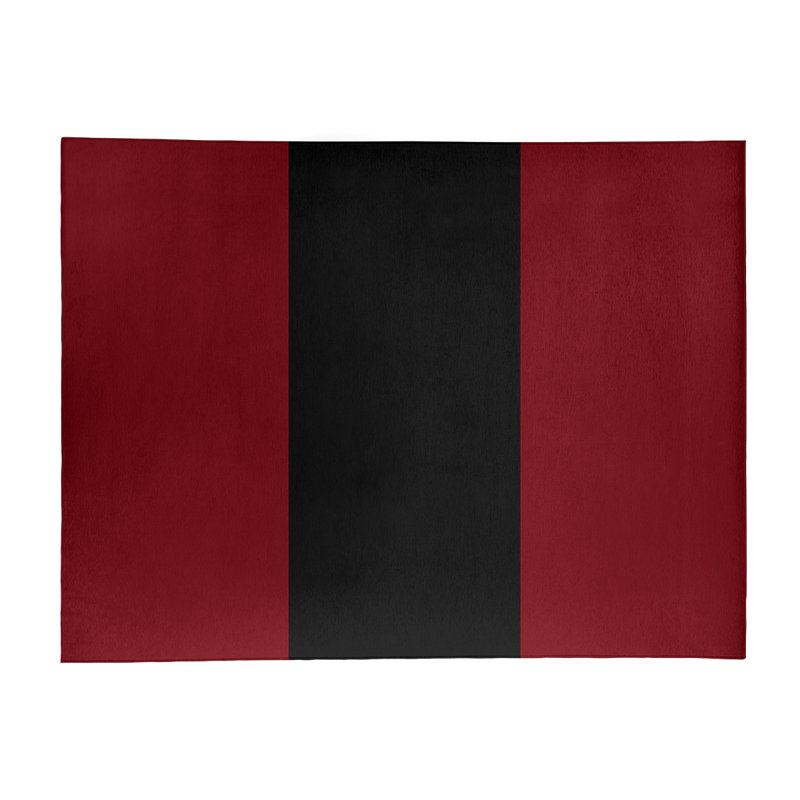 Tapis de zone rouge/noir, Rectangle 5 pi x 7 pi