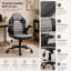 Chaise de bureau d'ordinateur de course pivotante durable et confortable avec roulettes pour accoudoirs rabattables