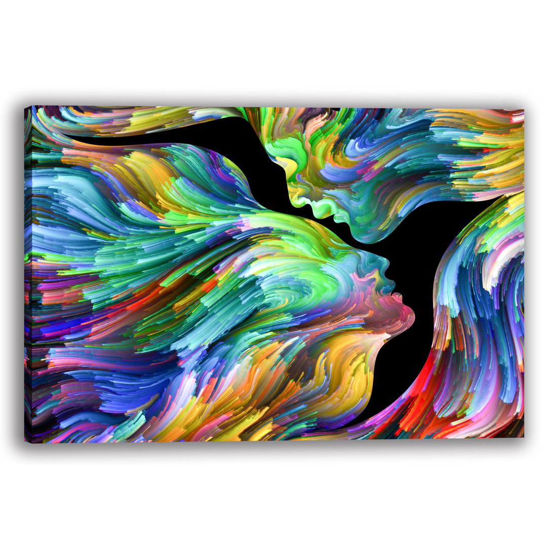 Colorful Vibrant Love - Wrapped Canvas Graphic Art Orren Ellis 