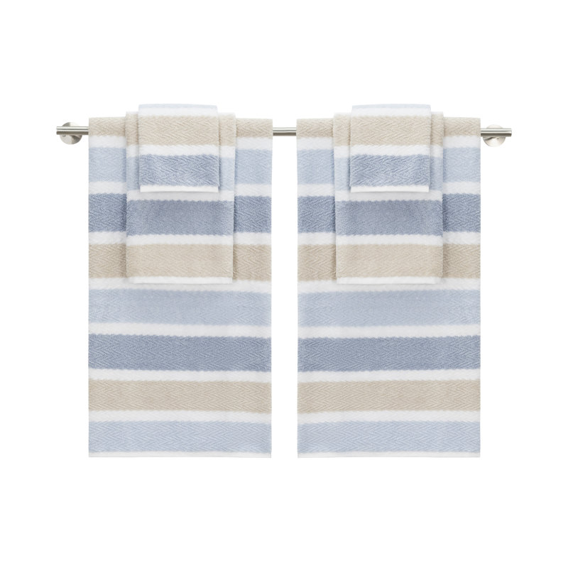 Montegue Zt Silvery Blue Oatmeal Towel Set, Silvery Blue Oatmeal
