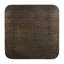 Table basse Landon avec revêtement contemporain en laiton estampé sur bois massif