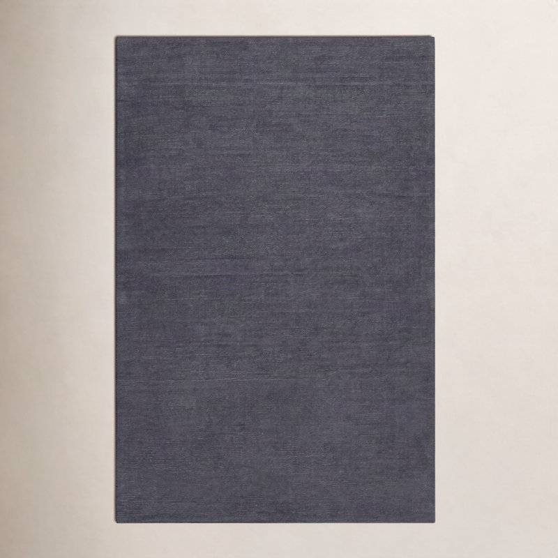 Tapis gris anthracite en laine Crowe, Rectangle 6 pi x 9 pi