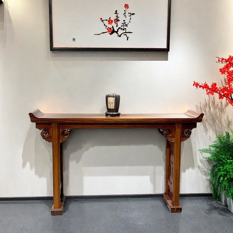 Console d'entrée chinoise en orme massif, H 31,5 po x l 50,4 po x P 15 po
