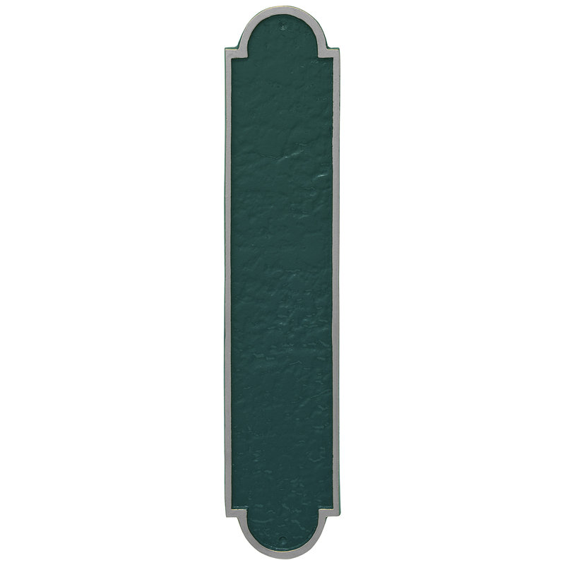 Plaque d'adresse Rockford, Vert chasseur / Argent
