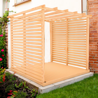 Ivy Garden Pergola with Decking & Sides