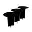 Ensemble de tables basses Modern Modern (3 pièces), 15,7 po x 17,7 po x 21,7 po | 100% panneau de fibres à densité moyenne, épaisseur: 0,71 pouce | Design élégant et fonctionnel pour le salon, couleur unie épurée - parfait pour un décor contemporain-2081903366