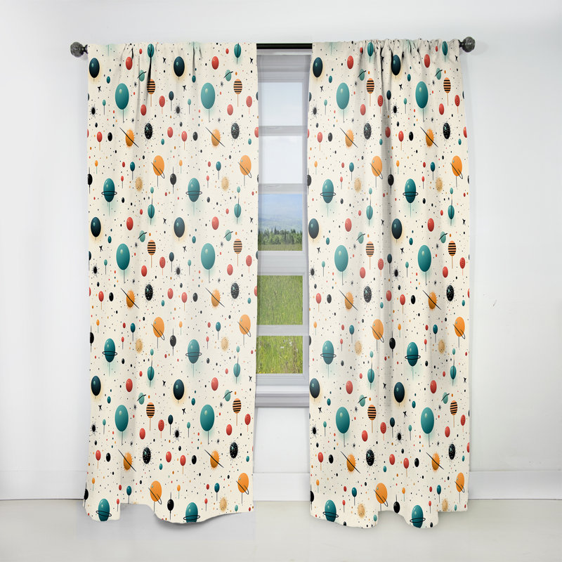 Cosmic Simplicity III - Rideau moderne - Velours obscurcissant - 1 panneau, L 52 po x L 63 po