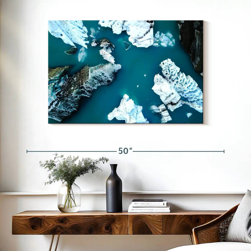 Glaciers du lac Alvord Jokulsarlon, H 26 po x l 39 po