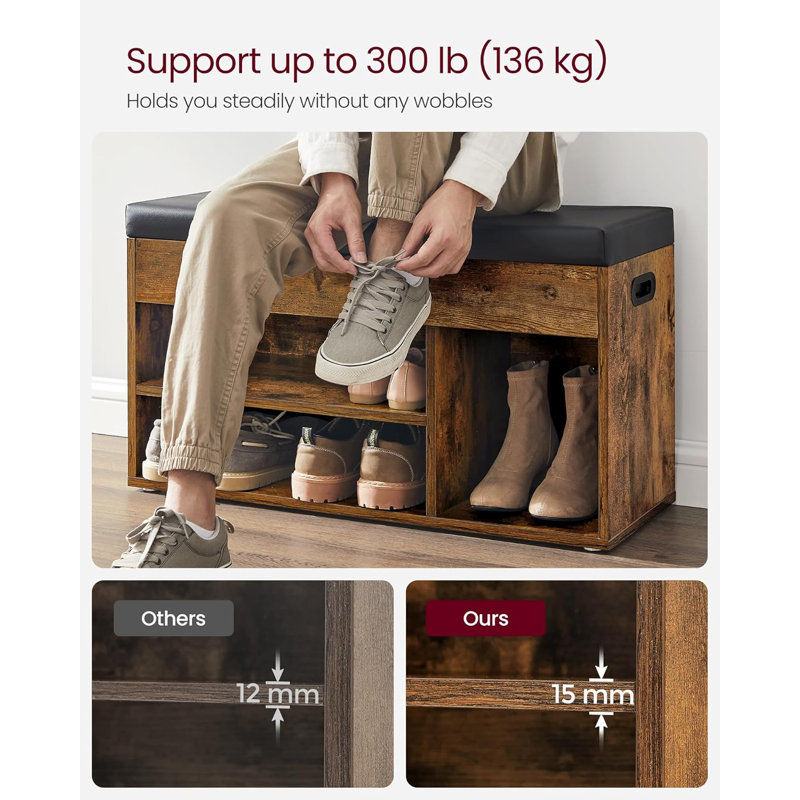 10 Pair Shoe Storage Bench