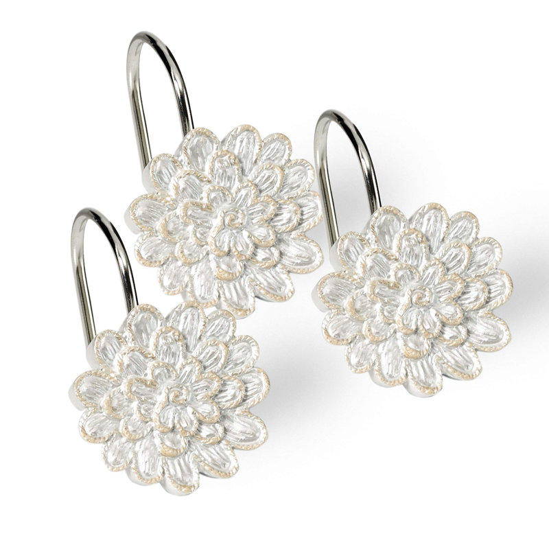 Shower Hooks Rose Vine, Beige-Taupe