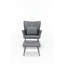 Chaise berçante de soutien pour une assise confortable - Option de chambre grise avec coussin lombaire pour la chambre de bébé