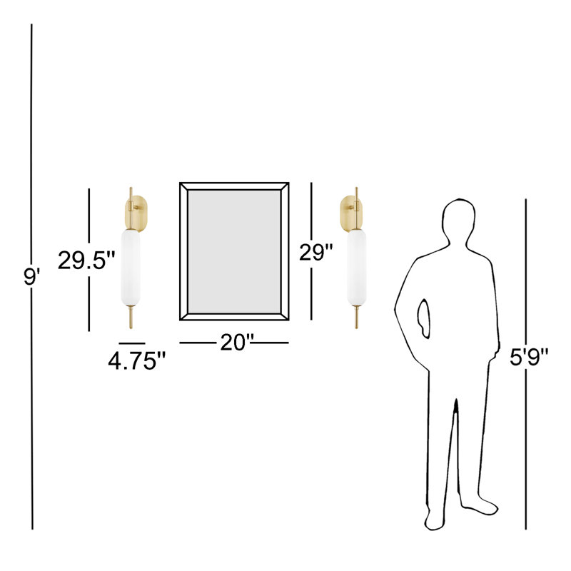 Miley Steel Armed Sconce, Aged Brass