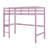 Twin High Loft Bed, Rubber Wood Loft Bed With Safety Guardrail, Built-In Desk, Ladder-121600389
