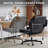 Ergonomic Cross-Legged Office Chair  With Adjustable Armrest& 360° Swivel For Home Office，350lbs Capacity-922597893-922597900