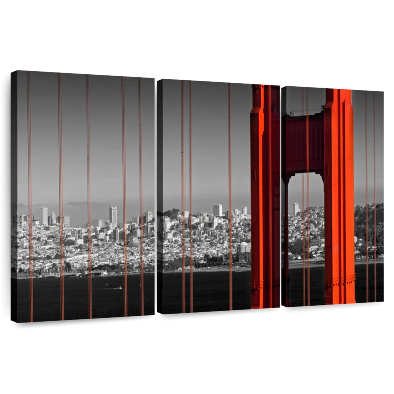 Lilie détaillée Golden Gate Bridge, H 48 po x l 74 po
