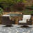 Estill Swivel Wicker Outdoor Lounge Chair