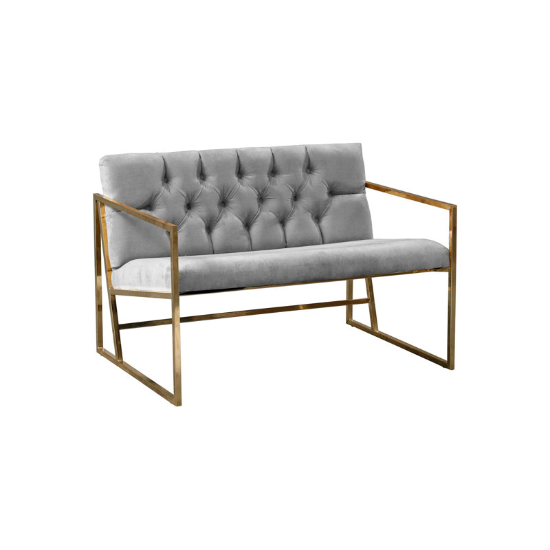2-Seat Sofa, Gold, Gray