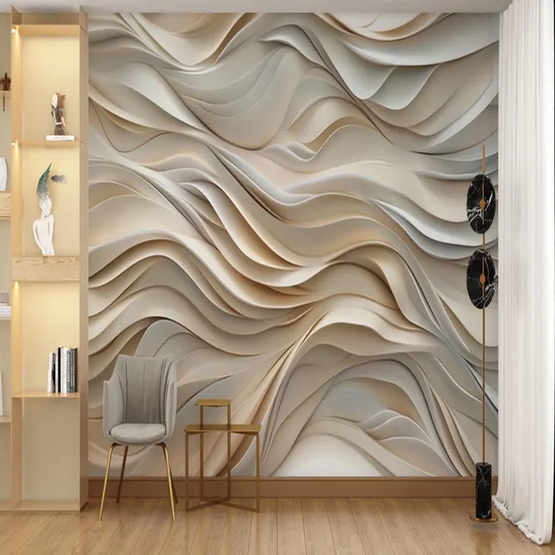 Soft Sand Waves – 3D Visual Effect Wall Mural, 96" L X 108" W