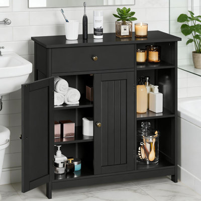 Bathroom Storage Cabinet With Doors &  Drawer