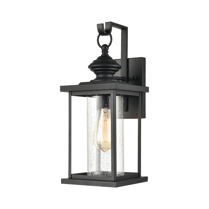 Minersville 17'' High 1-Light Outdoor Sconce - Matte Black, 17" H x 7" W x 8" D