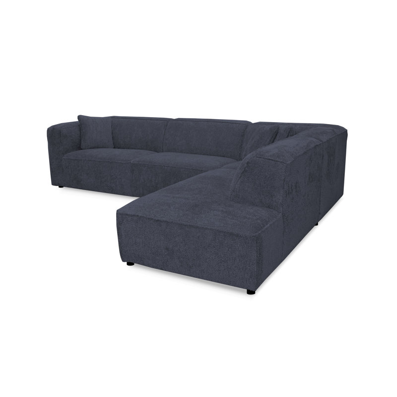5 Seater Corner Sofa, Navy