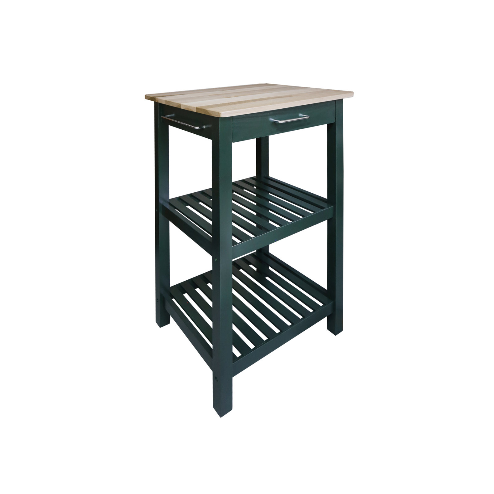Herriott 40" Solid Wood Prep Table, Hunter Green, 36.5"H x 23"W x 20"D