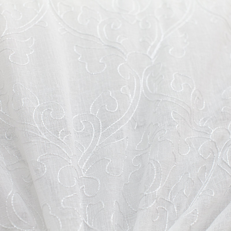 Metallic Sheer | Mercury Fabric_MERCURY, White/Metallic