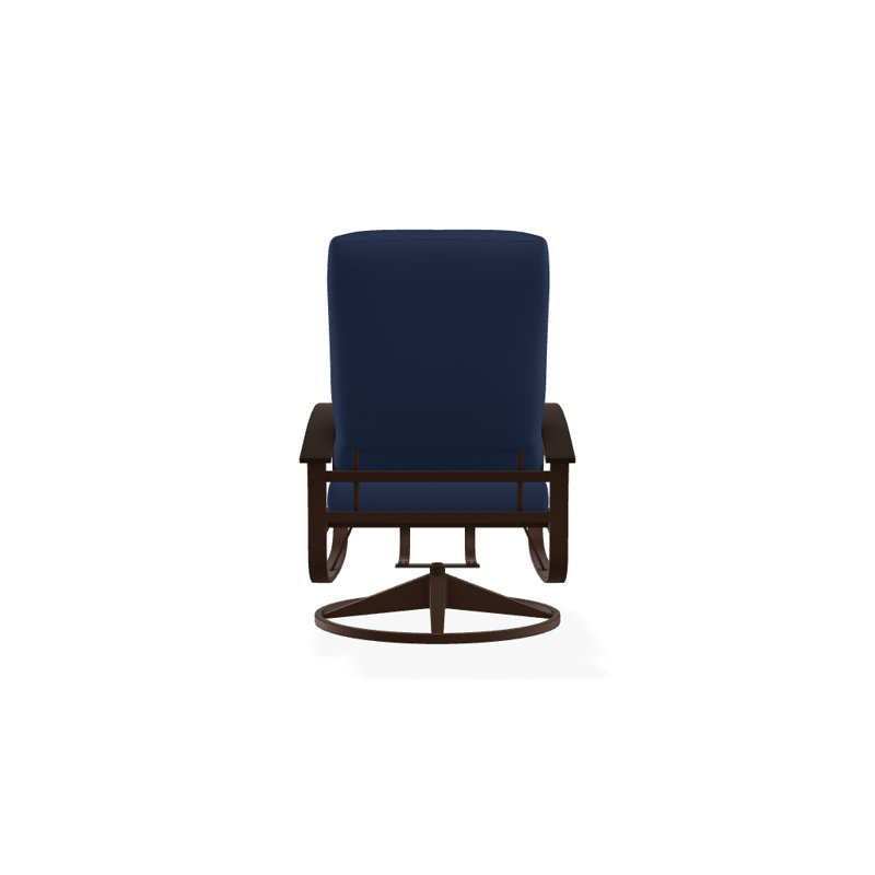 Belle Isle Outdoor Swivel Lounge Chair, Canvas Navy Sunbrella® Canvas, Kona P10, Textured Kona
