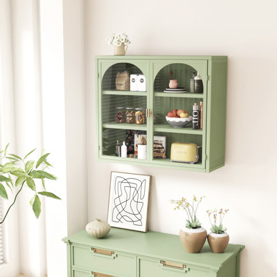 Armoire murale moderne 27,56 po à deux portes avec rangement à trois niveaux