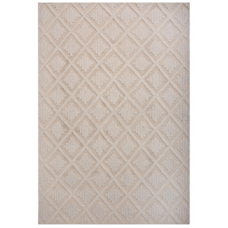Tapis 100% laine touffeté à la main, Rectangle 7 pi 9 po x 9 pi 9 po