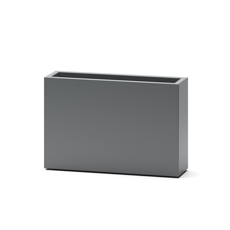 Boîte à fleurs en fibre de verre Rosena, H 24 po x l 36 po x P 10 po, gris