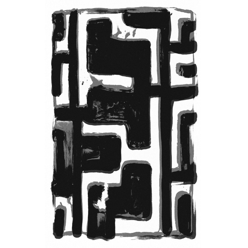 «African Textile Woodcut III» par Stellar Design Studio, peinture sur toile tendue, H 30 po x l 20 po x P 1,25 po