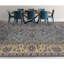 Tapis bleu et doré de haute qualité noué à la main