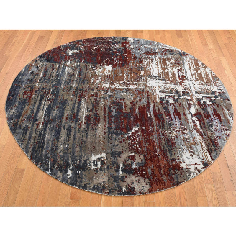 Tapis unique 8 pi x 8 pi Baikal - gris