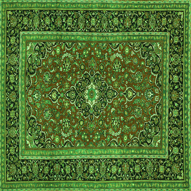 Washable Oriental Indoor Rug, Square 5'
