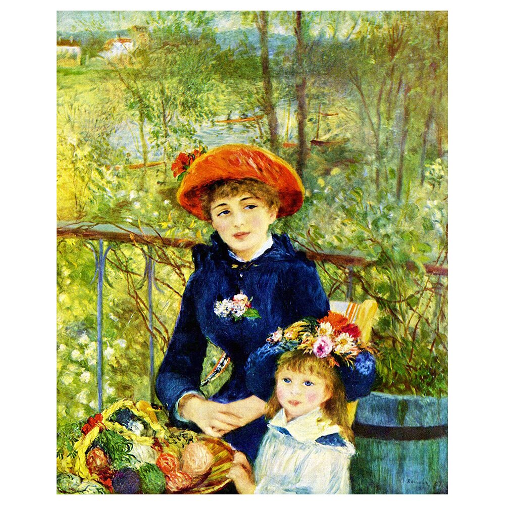 Leinwandbild Auf der Terrasse von Pierre-Auguste Renoir