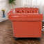 Canapé 1 place moderne et compact en cuir PU orange