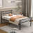 Abere Twin Size Set 2 Pack Metal Bed with Patterned Headboard and Legboard-88420953
