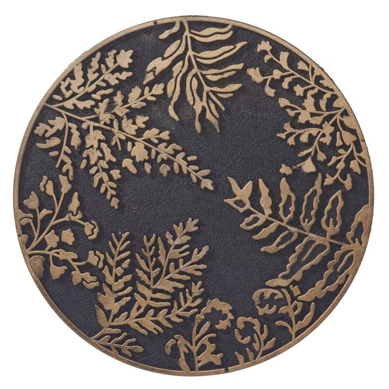 Weather Resistant Rubber Ferns Stepping Stone