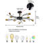 10-Light 78cm Semi Flush Mount