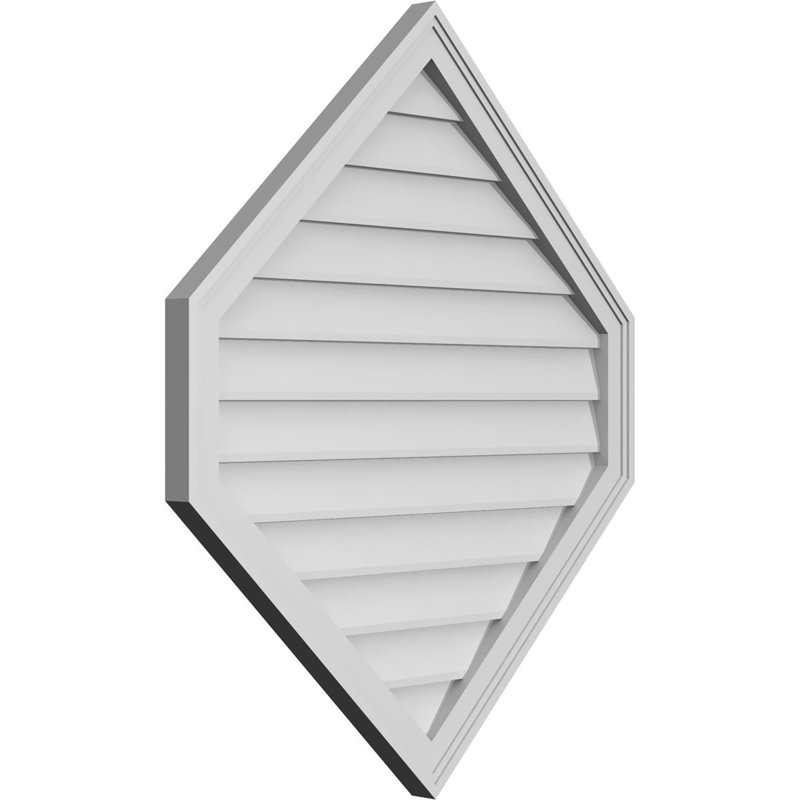 Ventilé vertical à pignon vertical 11/12 po, H 38 po x l 32 po x P 1,5 po