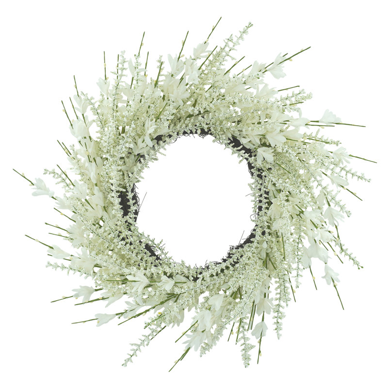 Floral Spring Wreath Collection White, White