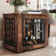 Caisse en bois pour chien, table de chevet avec verrou-828711454-828711453
