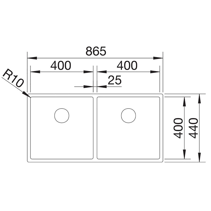 Claron Double Bowl Undermount Kitchen Sink