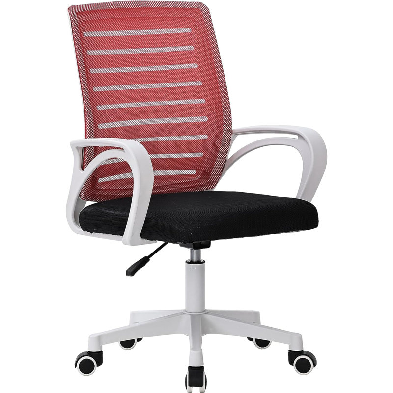 Henni Mesh Desk Chair, Red/Black