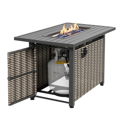 43’’ Outdoor Propane Gas Fire Pit Table 50,000 BTU for Outside Patio