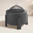 Aster Modern Wood-Burning Iron Fire Pit With Spark Screen And Poker