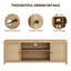 Meuble télé 66 po Boho Rattan