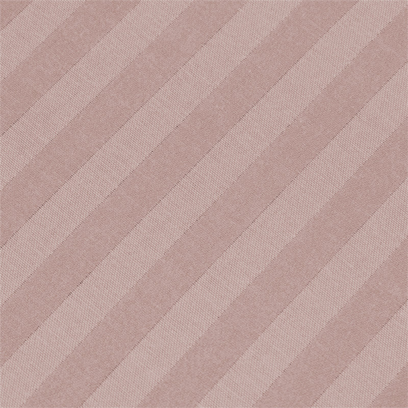 200 Thread Count Microfibre Stripe Fitted Sheet 40cm, Single (3'), Pink